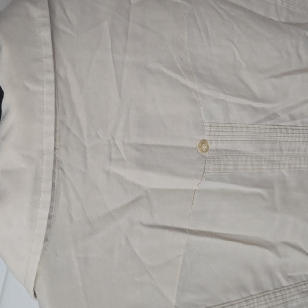 Men's Vintage Bowling Cream Short Sleeve Button-Up Shirt - Picture 7 of 9